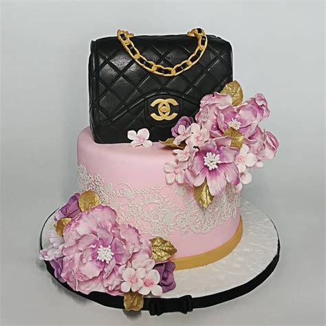 designer chanel cake|Chanel bag cake cut out.